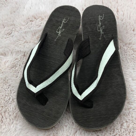 Panama Jack large brown thong wedge sandal - Picture 1 of 8